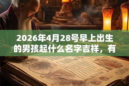 2026年4月28号早上出生的男孩起什么名字吉祥，有什么名字推荐？