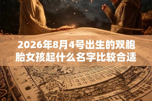 2026年8月4号出生的双胞胎女孩起什么名字比较合适,五行属什么? 2026年8月4号出生的双胞胎女孩起什么名字比较合适,五行属什么?