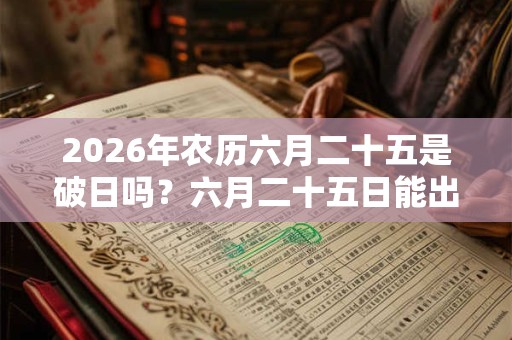 2026年农历六月二十五是破日吗？六月二十五日能出殡吗？