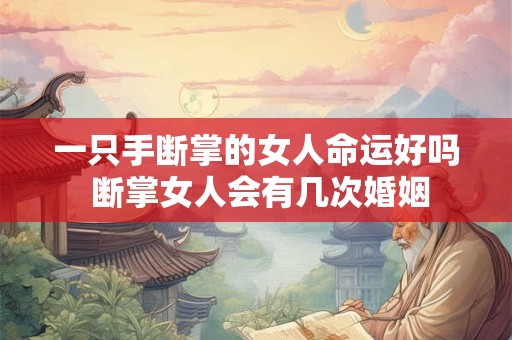 一只手断掌的女人命运好吗 断掌女人会有几次婚姻 一只手断掌的女人命运好吗 断掌女人会有几次婚姻