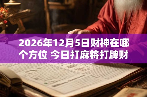 2026年12月5日财神在哪个方位 今日打麻将打牌财运方位