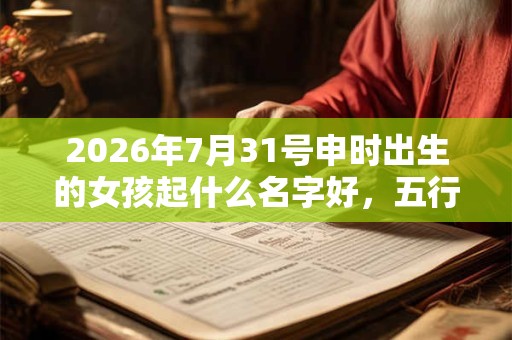 2026年7月31号申时出生的女孩起什么名字好，五行属什么？