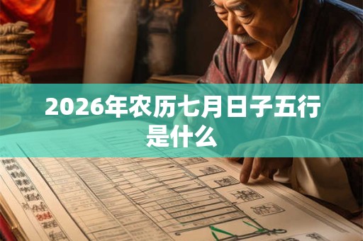 2026年农历七月日子五行是什么 2026年农历七月日子五行是什么