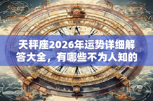 天秤座2026年运势详细解答大全，有哪些不为人知的一面？