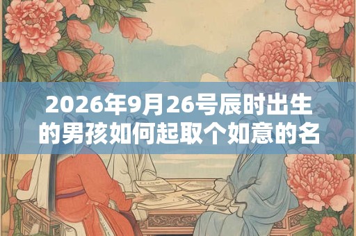 2026年9月26号辰时出生的男孩如何起取个如意的名字和五行属性