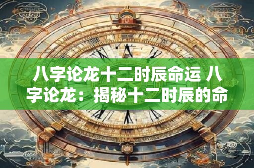 八字论龙十二时辰命运 八字论龙：揭秘十二时辰的命运密码