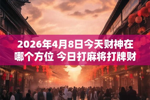2026年4月8日今天财神在哪个方位 今日打麻将打牌财运方位！