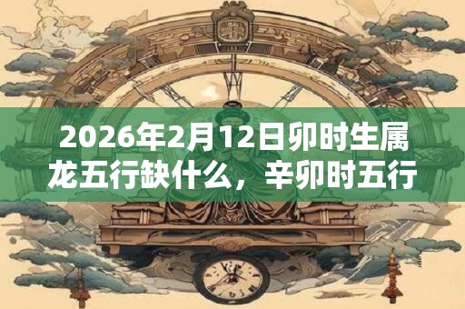 2026年2月12日卯时生属龙五行缺什么,辛卯时五行缺什么 2026年2月12日卯时生属龙五行缺什么,辛卯时五行缺什么