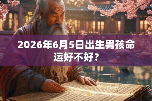 2026年6月5日出生男孩命运好不好？