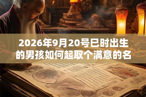 2026年9月20号巳时出生的男孩如何起取个满意的名字,五行属什么 2026年9月20号巳时出生的男孩如何起取个满意的名字,五行属什么