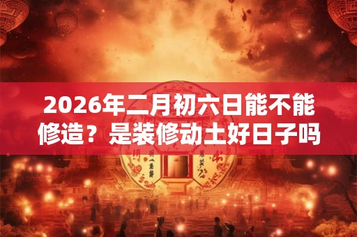 2026年二月初六日能不能修造？是装修动土好日子吗？