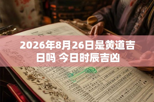 2026年8月26日是黄道吉日吗 今日时辰吉凶