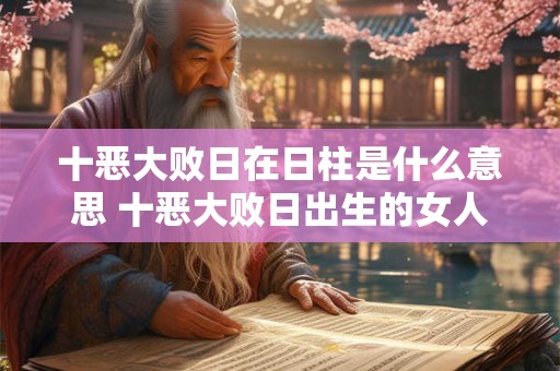 十恶大败日在日柱是什么意思 十恶大败日出生的女人特征