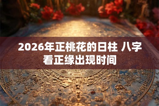 2026年正桃花的日柱 八字看正缘出现时间