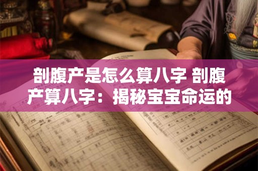 剖腹产是怎么算八字 剖腹产算八字：揭秘宝宝命运的科学解读