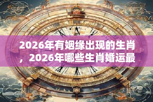 2026年有姻缘出现的生肖,2026年哪些生肖婚运最旺? 2026年有姻缘出现的生肖,2026年哪些生肖婚运最旺?
