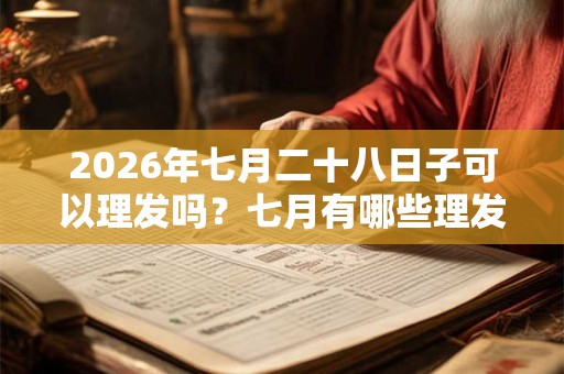 2026年七月二十八日子可以理发吗？七月有哪些理发吉日？