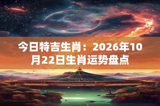 今日特吉生肖：2026年10月22日生肖运势盘点