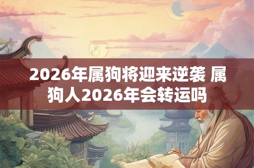 2026年属狗将迎来逆袭 属狗人2026年会转运吗
