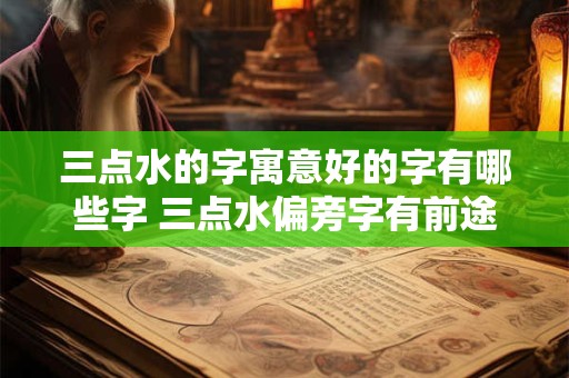 三点水的字寓意好的字有哪些字 三点水偏旁字有前途取名 三点水的字寓意好的字有哪些字 三点水偏旁字有前途取名