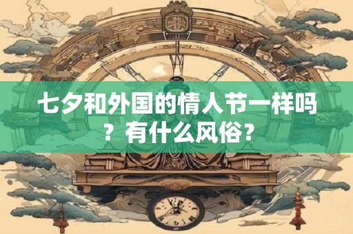 七夕和外国的情人节一样吗？有什么风俗？