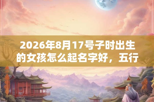 2026年8月17号子时出生的女孩怎么起名字好，五行属什么