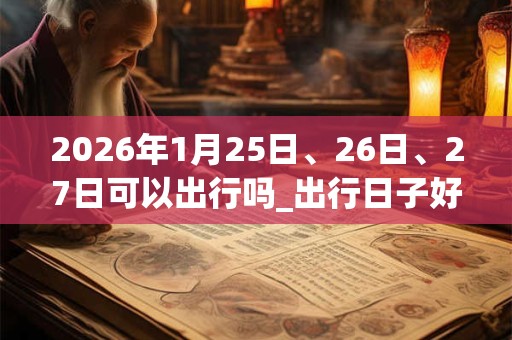 2026年1月25日、26日、27日可以出行吗_出行日子好吗