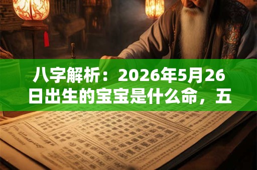 八字解析：2026年5月26日出生的宝宝是什么命，五行缺什么
