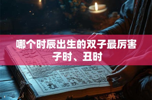 哪个时辰出生的双子最厉害 子时、丑时