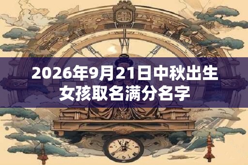 2026年9月21日中秋出生女孩取名满分名字