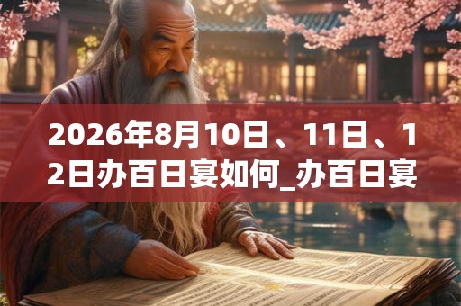2026年8月10日、11日、12日办百日宴如何_办百日宴是吉日吗