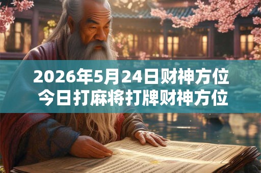 2026年5月24日财神方位 今日打麻将打牌财神方位! 2026年5月24日财神方位 今日打麻将打牌财神方位!