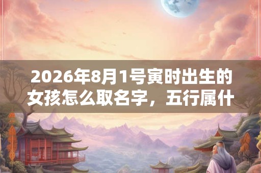 2026年8月1号寅时出生的女孩怎么取名字,五行属什么 2026年8月1号寅时出生的女孩怎么取名字,五行属什么