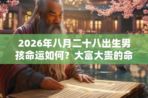 2026年八月二十八出生男孩命运如何？大富大贵的命格吗？