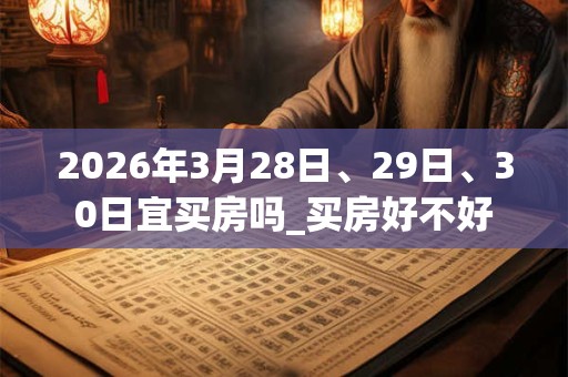 2026年3月28日、29日、30日宜买房吗_买房好不好 2026年3月28日、29日、30日宜买房吗_买房好不好