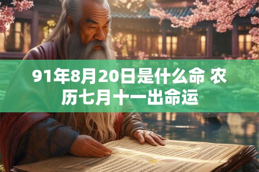 91年8月20日是什么命 农历七月十一出命运 91年8月20日是什么命 农历七月十一出命运