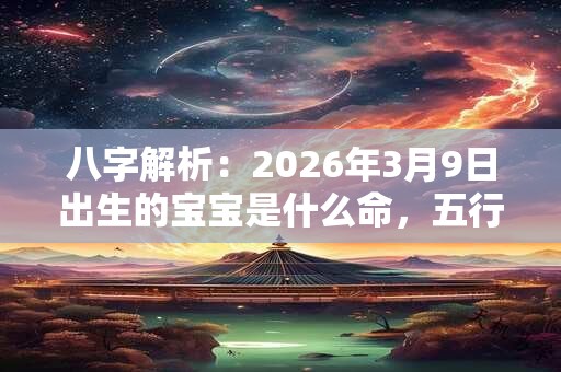 八字解析:2026年3月9日出生的宝宝是什么命,五行缺什么 八字解析:2026年3月9日出生的宝宝是什么命,五行缺什么