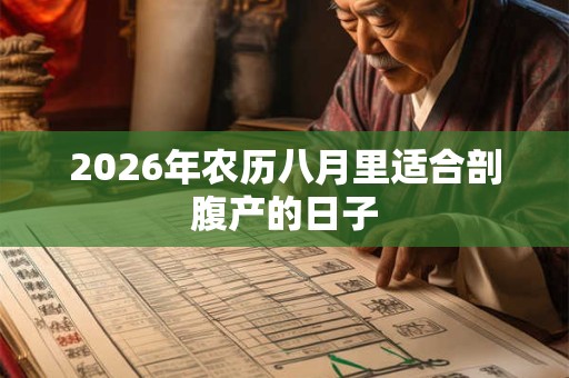 2026年农历八月里适合剖腹产的日子