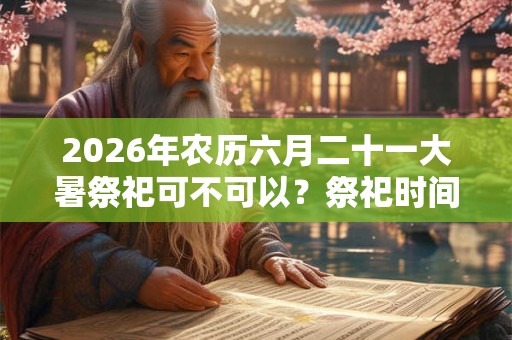 2026年农历六月二十一大暑祭祀可不可以?祭祀时间有何讲究? 2026年农历六月二十一大暑祭祀可不可以?祭祀时间有何讲究?