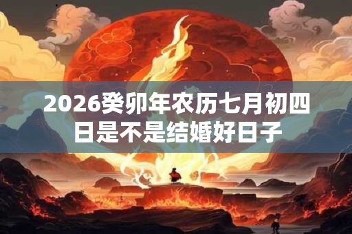 2026癸卯年农历七月初四日是不是结婚好日子