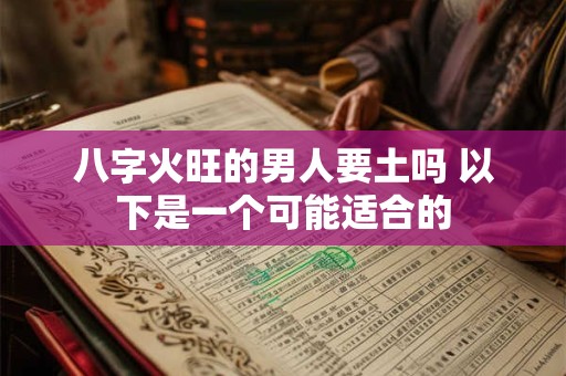 八字火旺的男人要土吗 以下是一个可能适合的 八字火旺的男人要土吗 以下是一个可能适合的