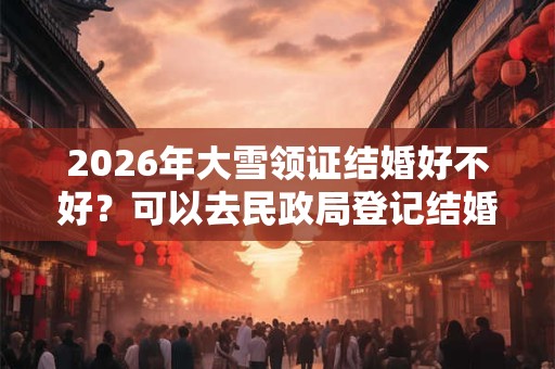 2026年大雪领证结婚好不好？可以去民政局登记结婚吗？结婚吉日怎么选？