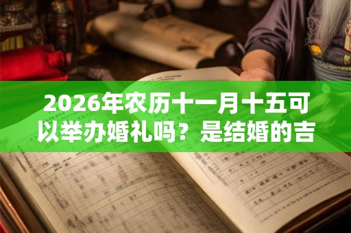 2026年农历十一月十五可以举办婚礼吗？是结婚的吉日吗？