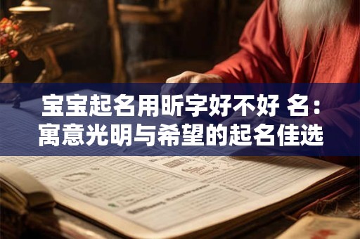 宝宝起名用昕字好不好 名：寓意光明与希望的起名佳选