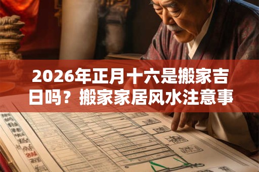 2026年正月十六是搬家吉日吗？搬家家居风水注意事项