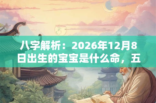 八字解析：2026年12月8日出生的宝宝是什么命，五行缺什么