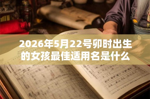 2026年5月22号卯时出生的女孩最佳适用名是什么