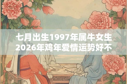 七月出生1997年属牛女生2026年鸡年爱情运势好不好？