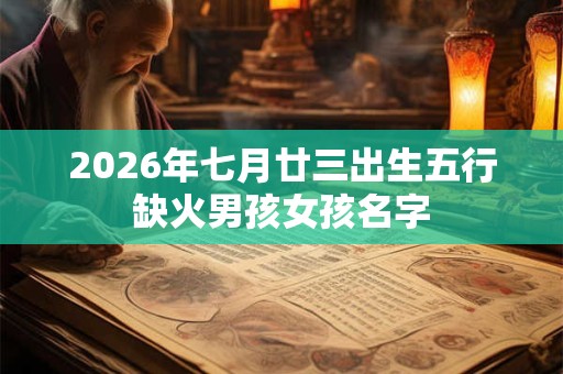 2026年七月廿三出生五行缺火男孩女孩名字