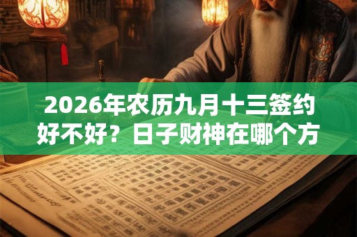 2026年农历九月十三签约好不好？日子财神在哪个方位？